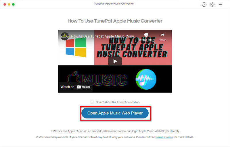 start tunepat apple music converter on mac