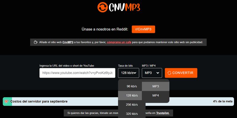 cnvmp3 descargar youtube a mp3