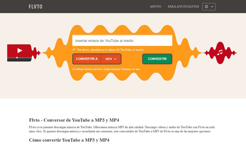 convertidor FLVTO youtube