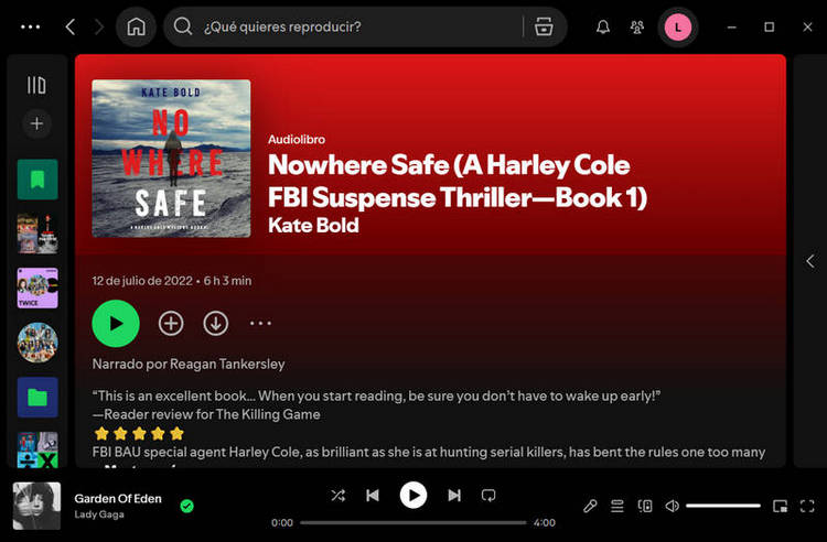 Obtener audiolibros gratuitos de Spotify