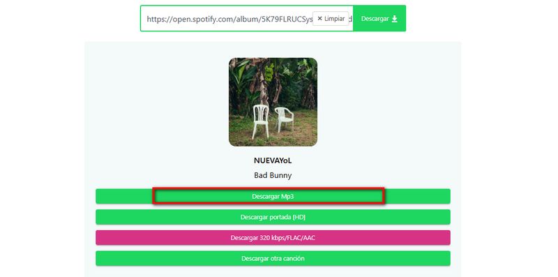 SpotifyMate download mp3 file