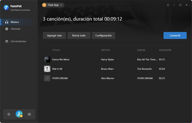 descargar música de Tidal al ordenador