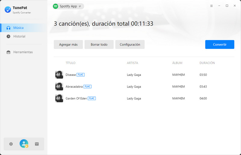 convertir canciones de Spotify a FLAC sin pérdida