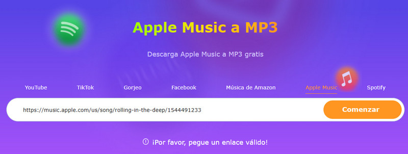Prueba de KeepVid Apple Music