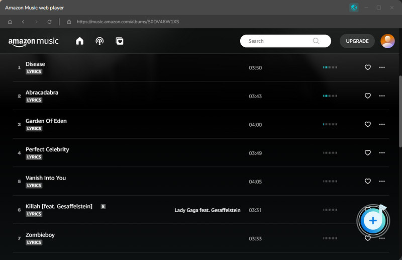 Add Amazon music songs to tunepat