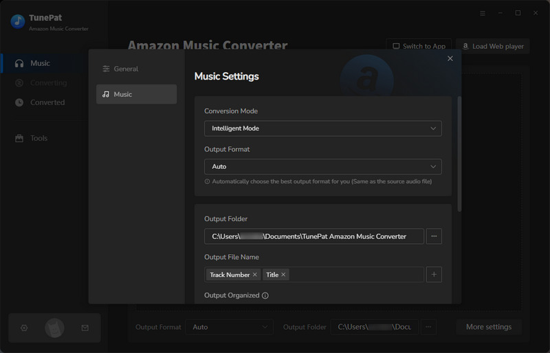 tunepat amazon music converter settings