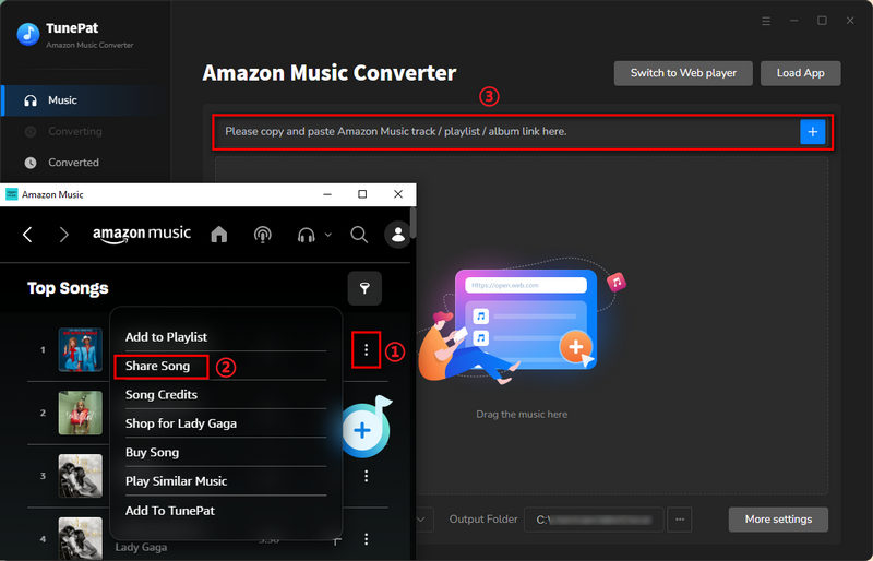 copy amazon music to tunepat