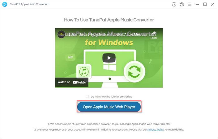 visit Apple Music web player