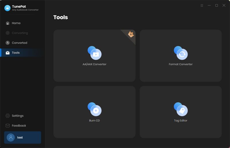 tools in tunepat any audiobook converter