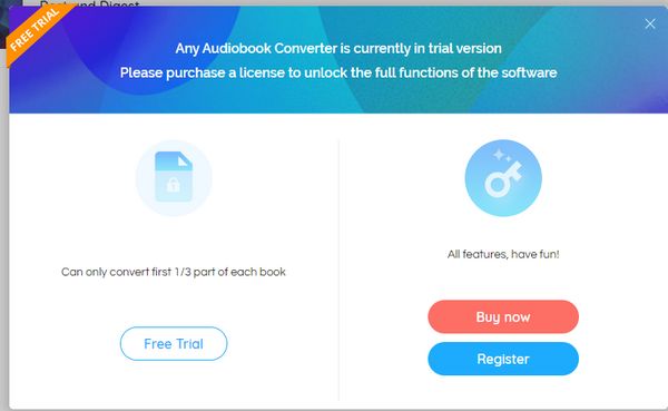 TunePat Any Audiobook Converter trial version limitation