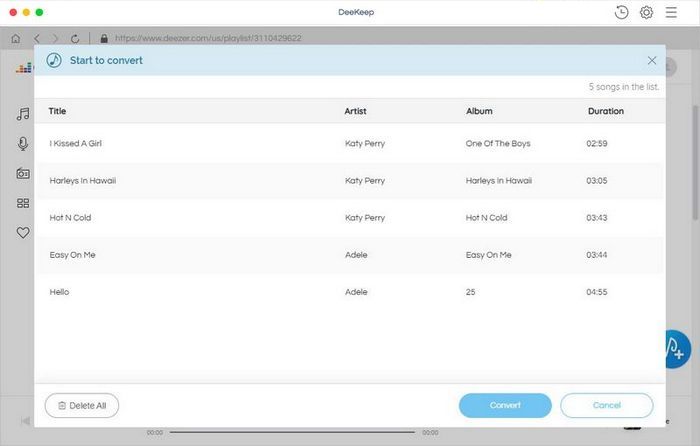 add deezer to convert to mac