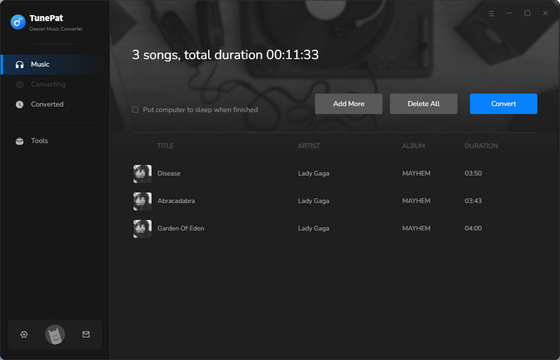 convert multiple deezer music playlists