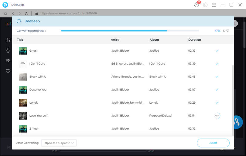 select deezer music to download