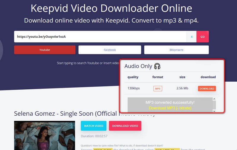 Keepvid Online Video Downloader