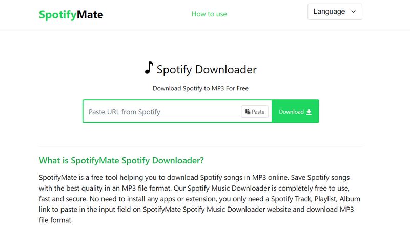 SpotifyMate Spotify Downloader