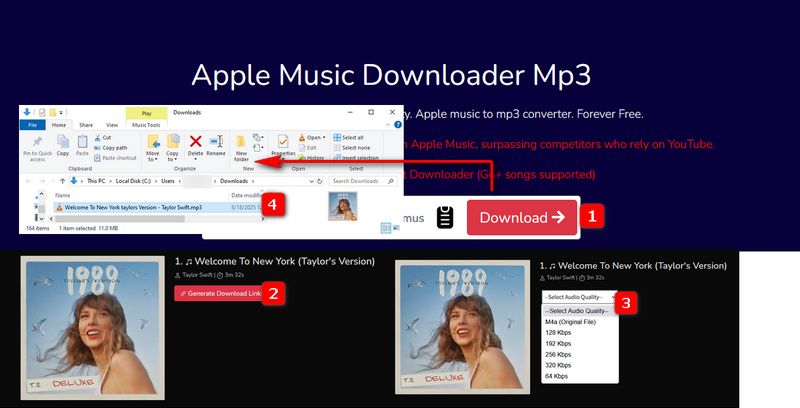 get taylor swift songs AAPLmusicDownloader