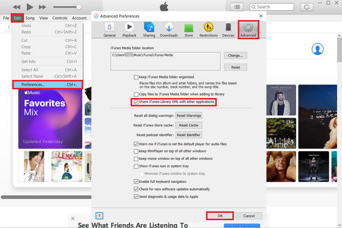 share itunes library with other applications
