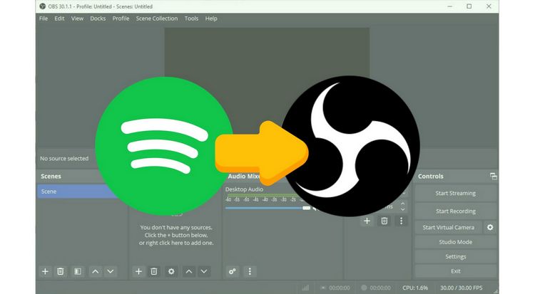 Add Spotify Music to OBS Studio