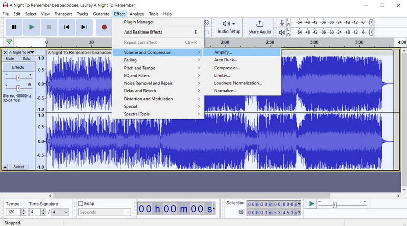 amplify with audio editor