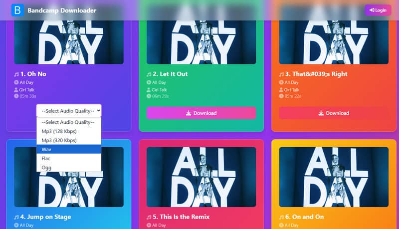 Bandcamp WAV Online Downloader
