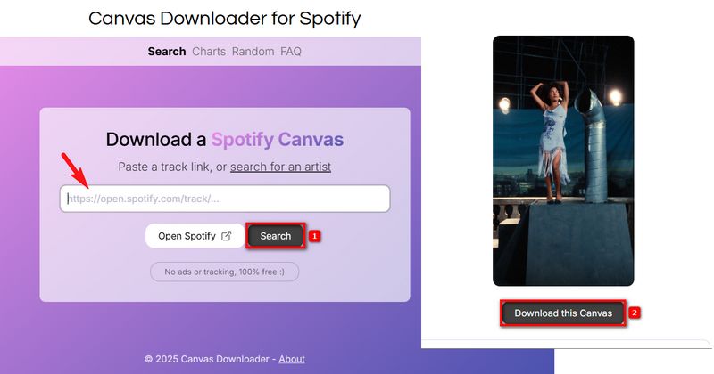 download spotify canvas