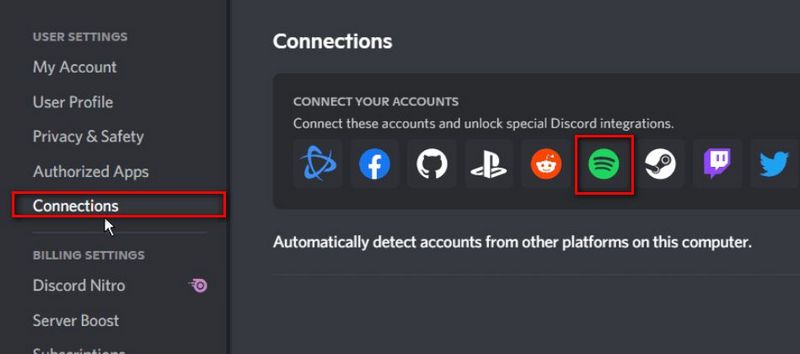 connect discord to spotify on computer