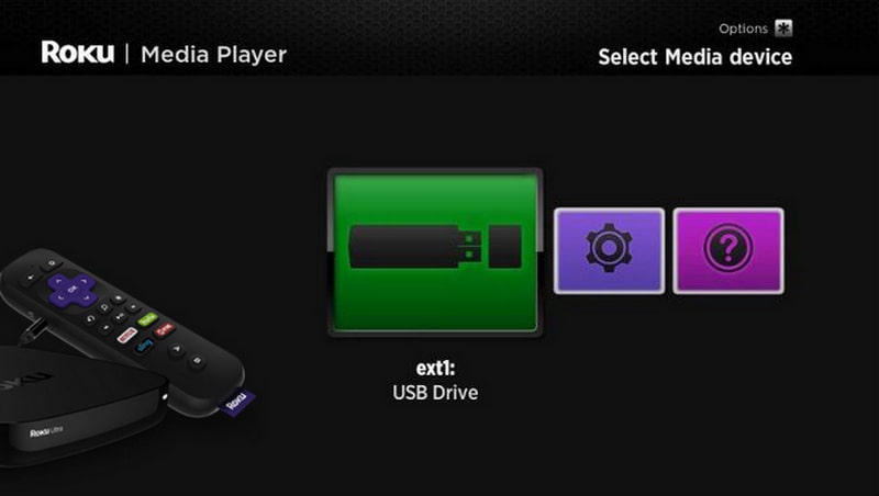 connect the USB drive to your Roku