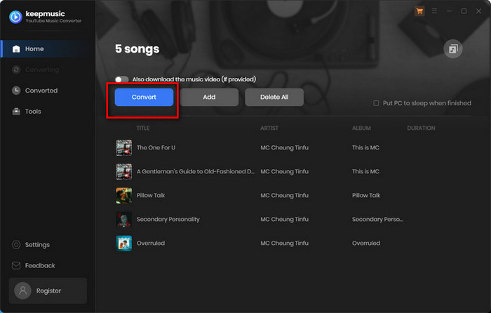 converting youtube music