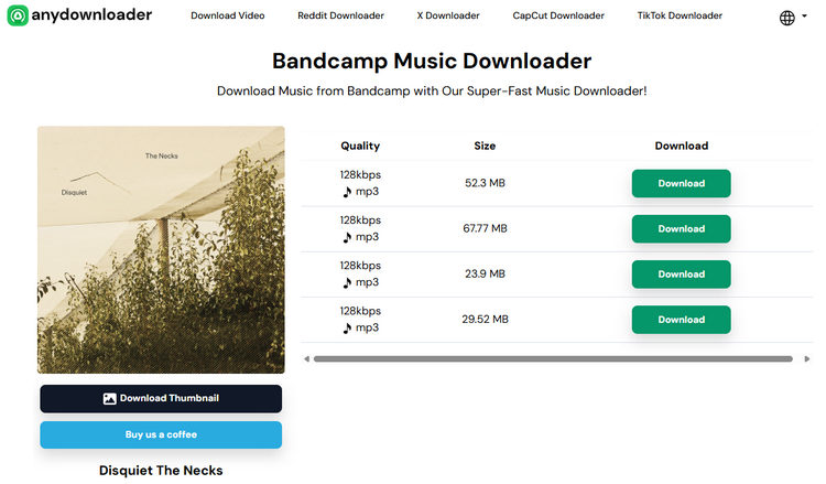 Bandcamp to MP3