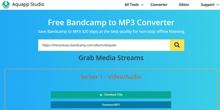 Bandcamp to MP3