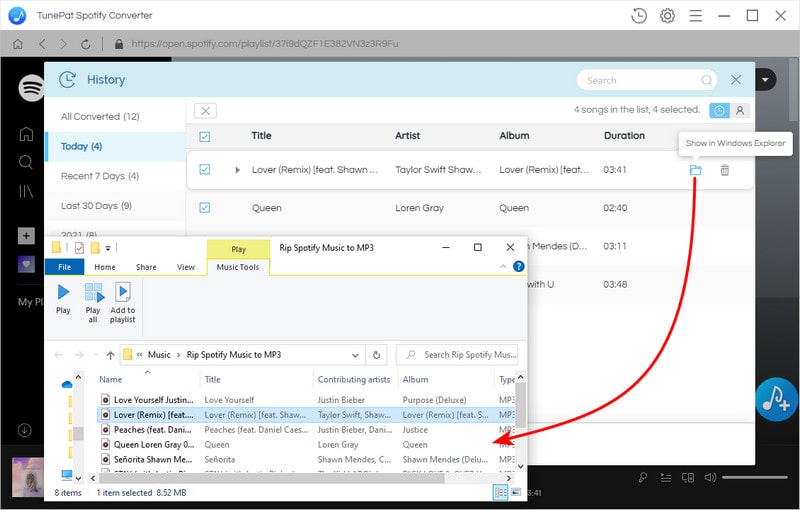 export spotify music to external hard drive