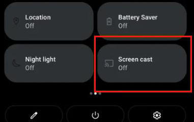 enable screen cast on android