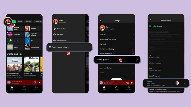 Enable Spotify Lossless Audio Quality