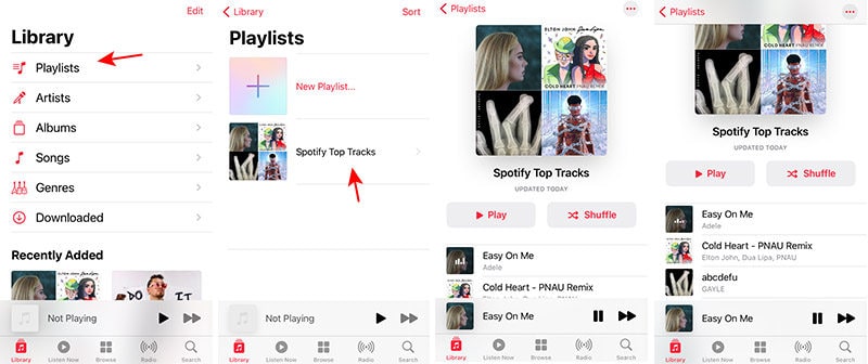 free play spotify music on iphone