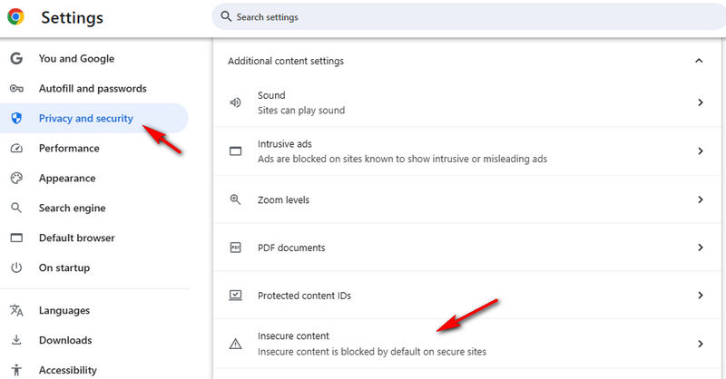 Change Chrome Settings