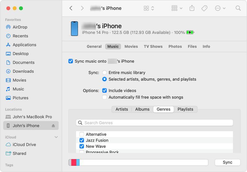 transfer music from mac to iphone
