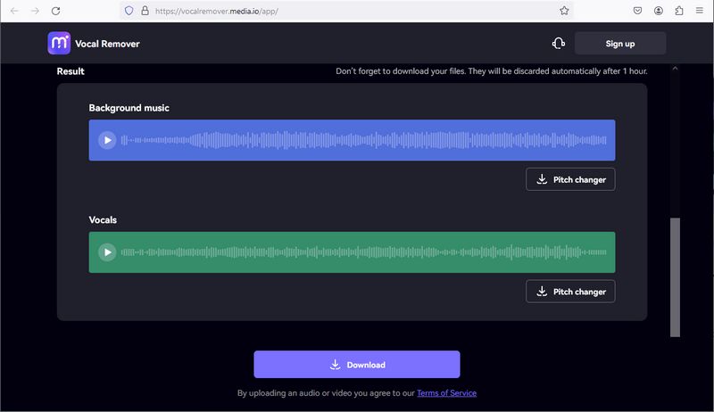 media.io vocal remover