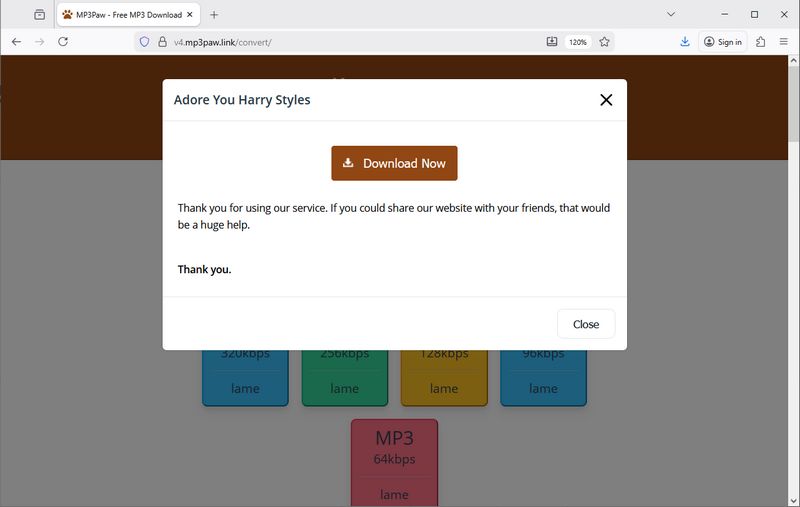 download music from mp3paw