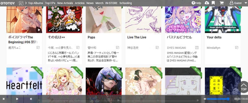 find Anime Music on OTOTOY