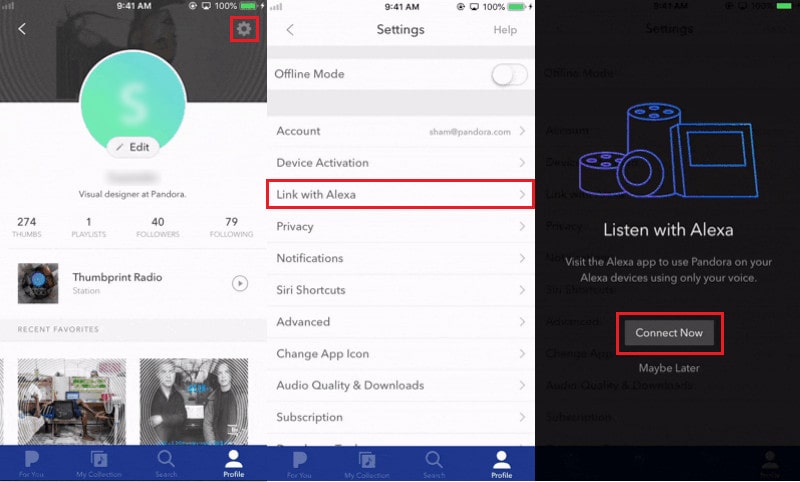 play pandora music on Amazon Echo using iphone