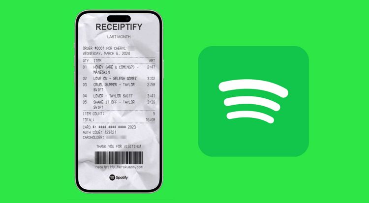 Receiptify Spotify