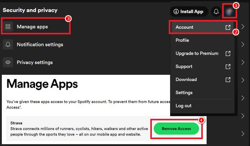 remove spotify access for partner devices