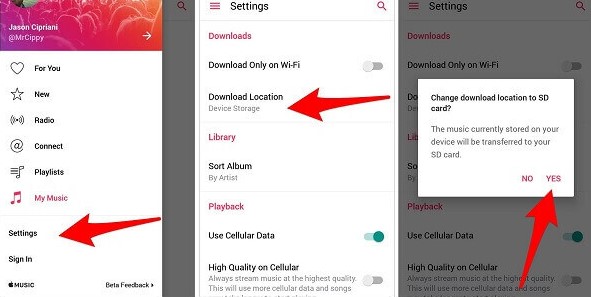 download apple music to Android sd card