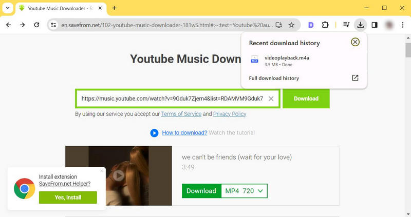 savefrom youtube music downloader
