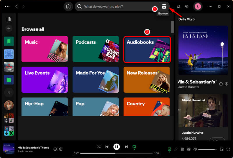 find audiobooks on spotify