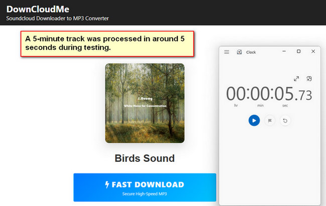 SoundCloudMe Download Speed