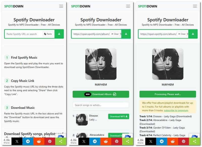 SPOTIDOWN Spotify Playlist Downloader online