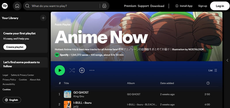 find Anime Music on Spotify