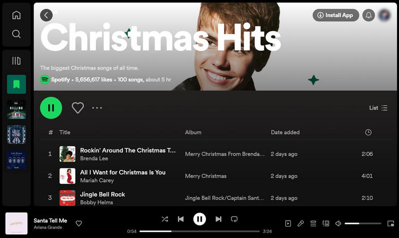 christmas music on spotify