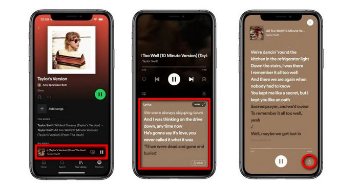 view lyrics on spotify mobile